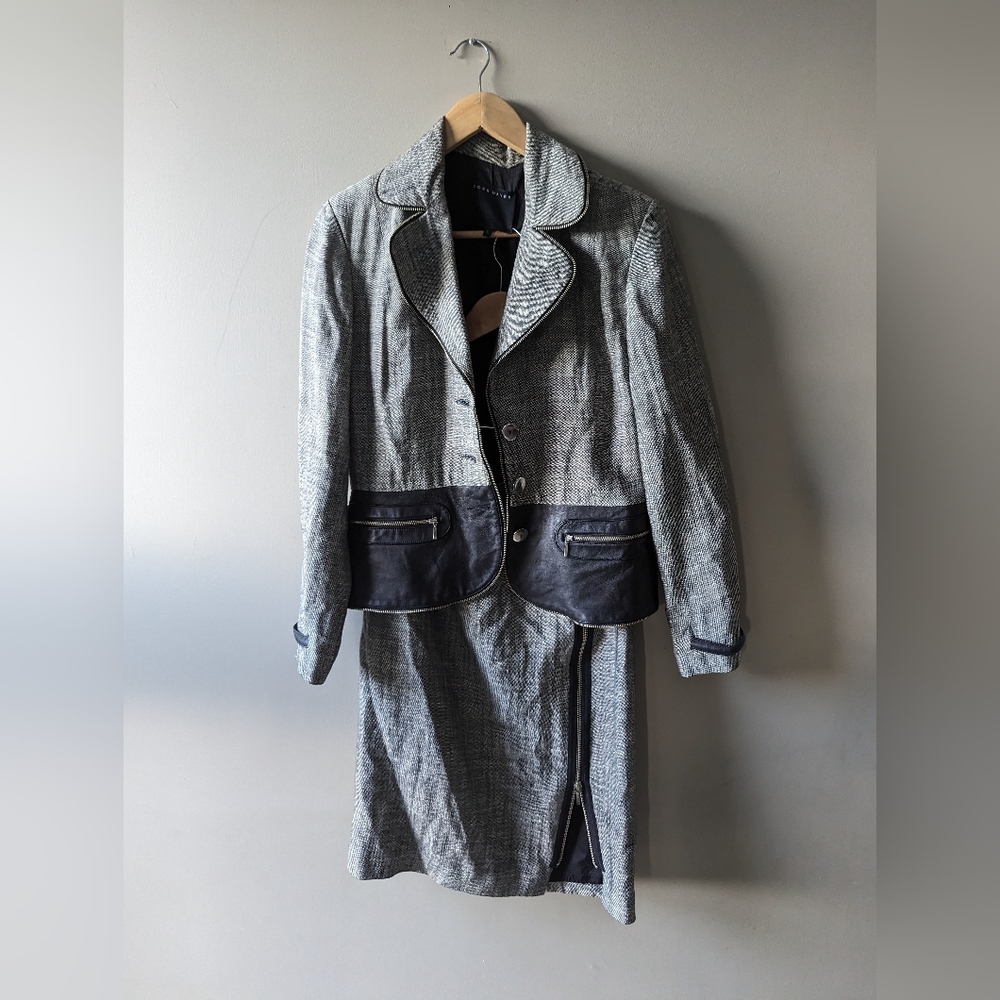 ROSS MAYER Designer Leather Zipper suit set